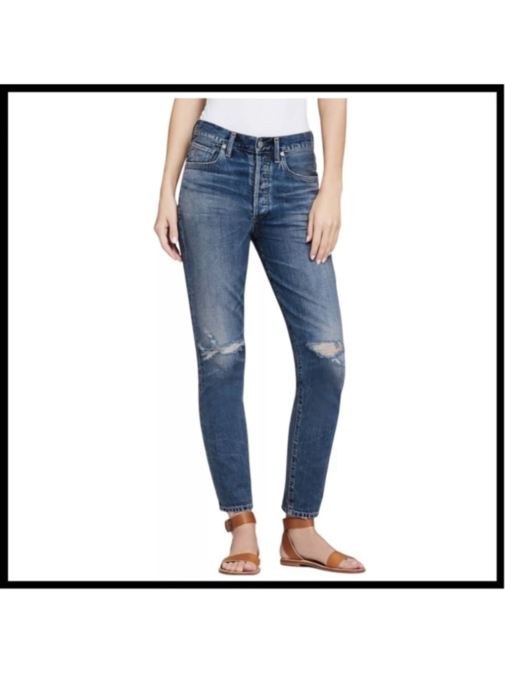Citizens of Humanity Liya High Rise Classic Fit Crop Jeans premium vintage sz 24
